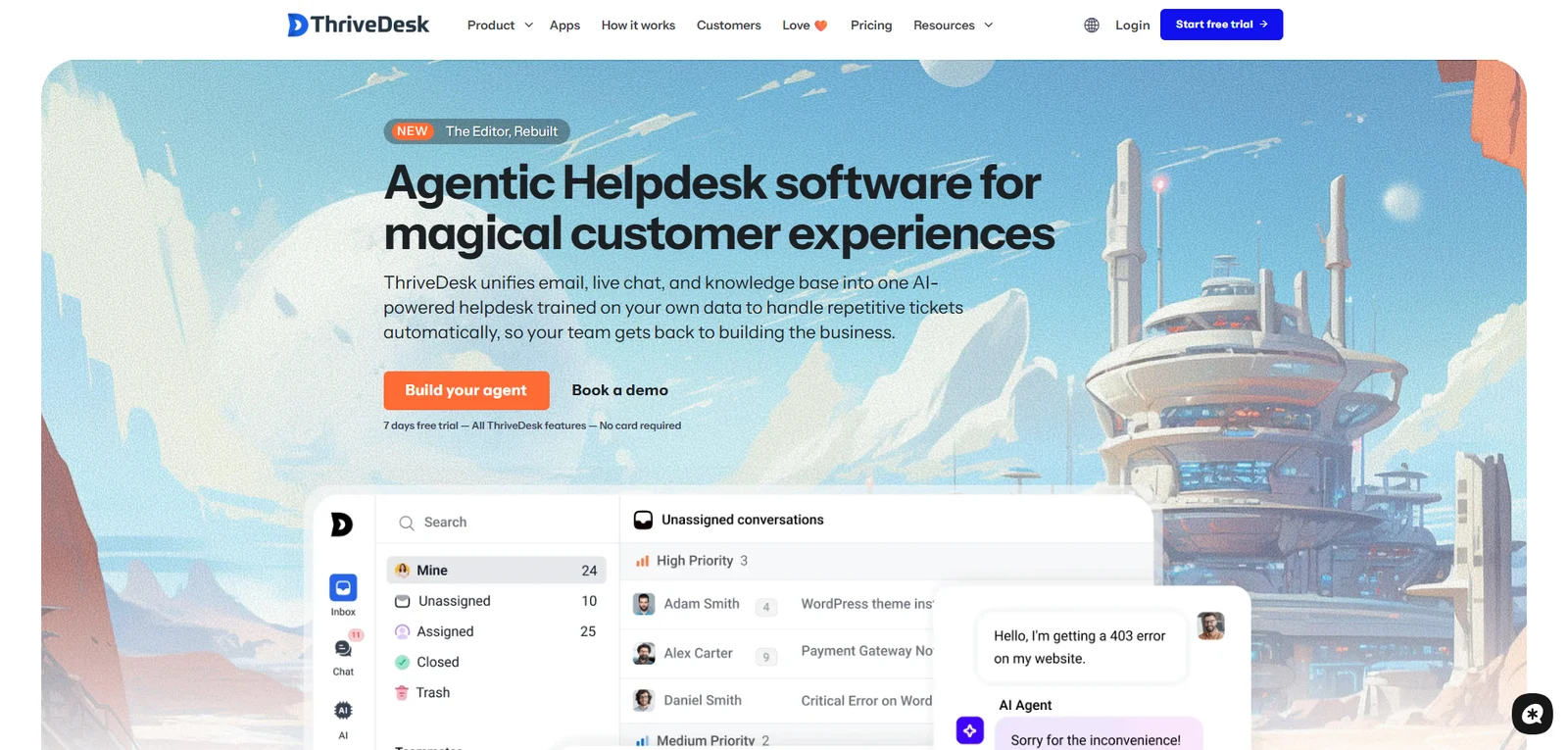 ThriveDesk website preview